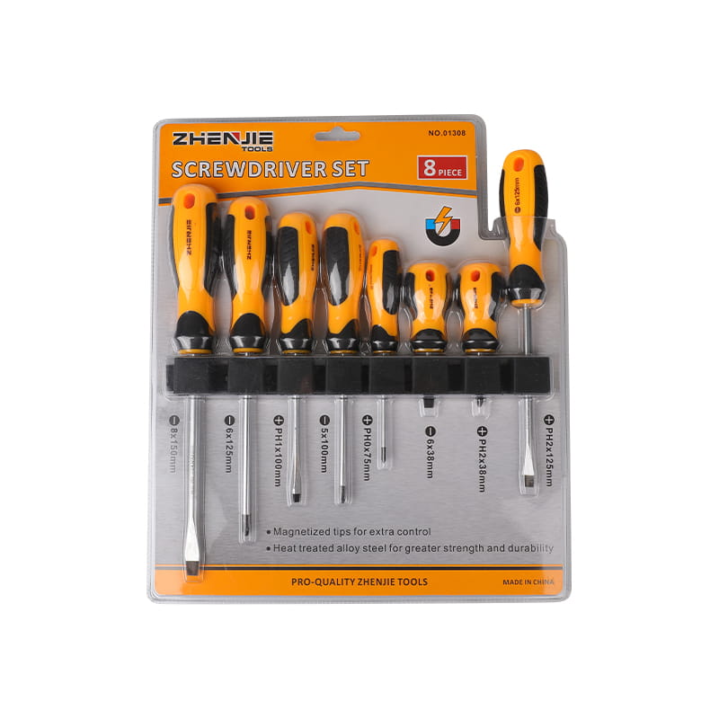 Set Pemutar Skru 8pcs Slotted & Phillips