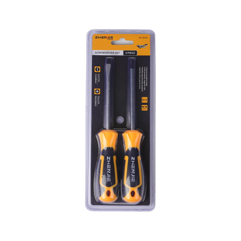 Set Pemutar Skru Slotted & Phillips Pemegang Rekaan Ergonomik 2pcs