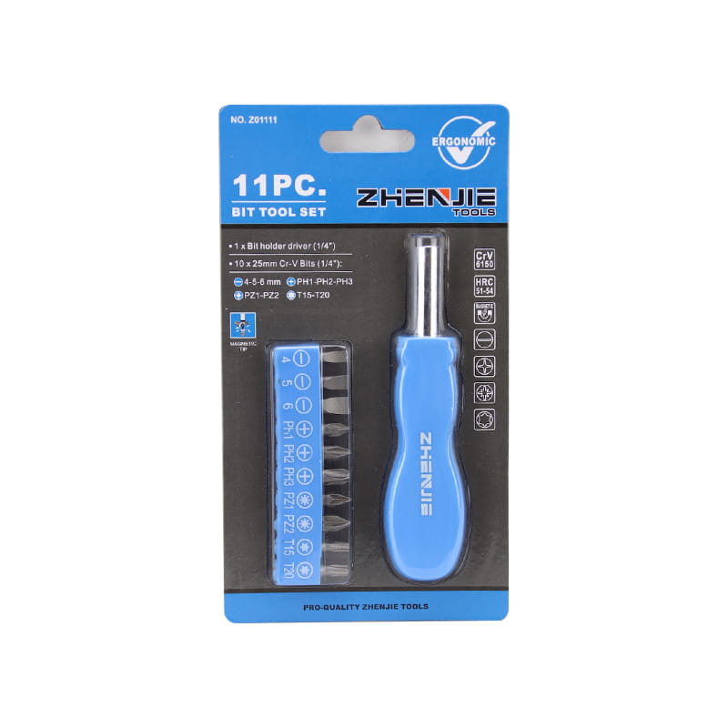 Set Pemandu Pemegang Bit Petua Magnetik Alat Tangan 11pcs