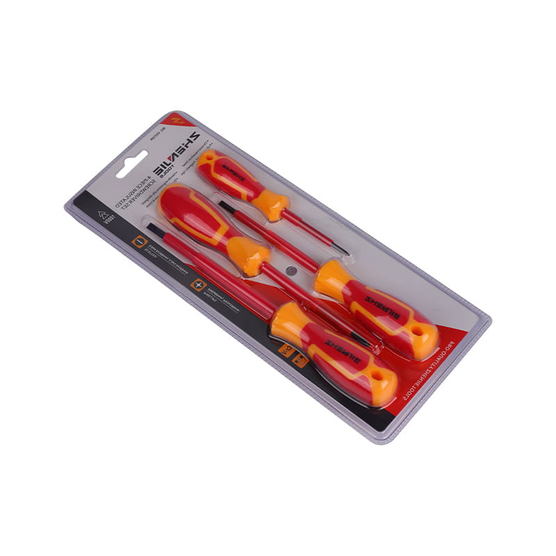 4pcs 1000V pemegang set pemutar skru berpenebat ergonomik