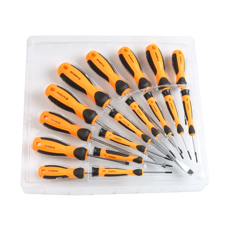 17pcs Dulang PS & Pembungkusan Kotak Warna Set Pemutar Skru Phillips & Torx Berslot
