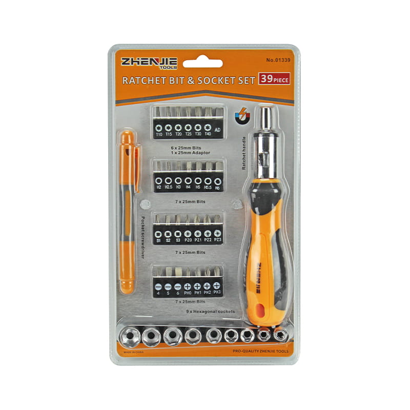 39pcs Ratchet Bit & Set Soket