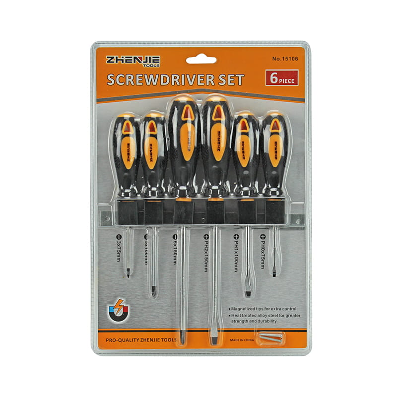 6pcs Set Pemutar Skru CRV Pembungkusan Lepuh Berganda