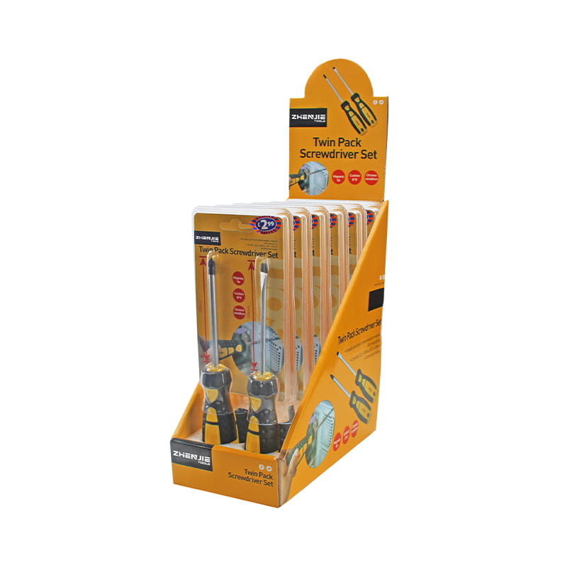 2pcs Double Blister & Display Box Pembungkusan Set Pemutar Skru CRV