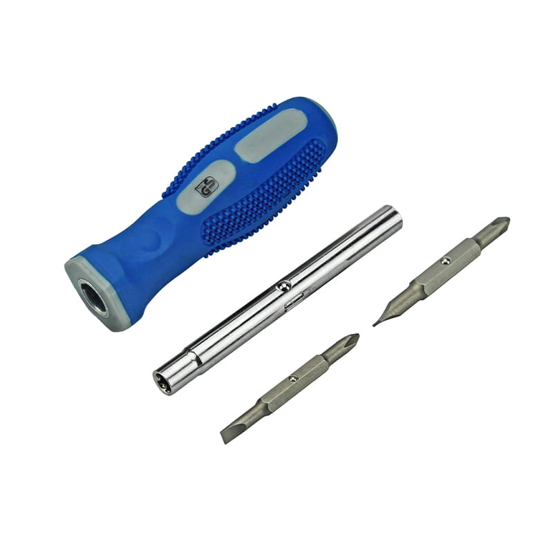 Set Bit Pemutar Skru CRV Dua Muka 6 dalam 1