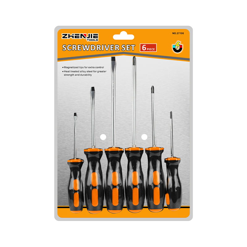 6pcs Set Pemutar Skru Pemegang Lembut Double Injected 