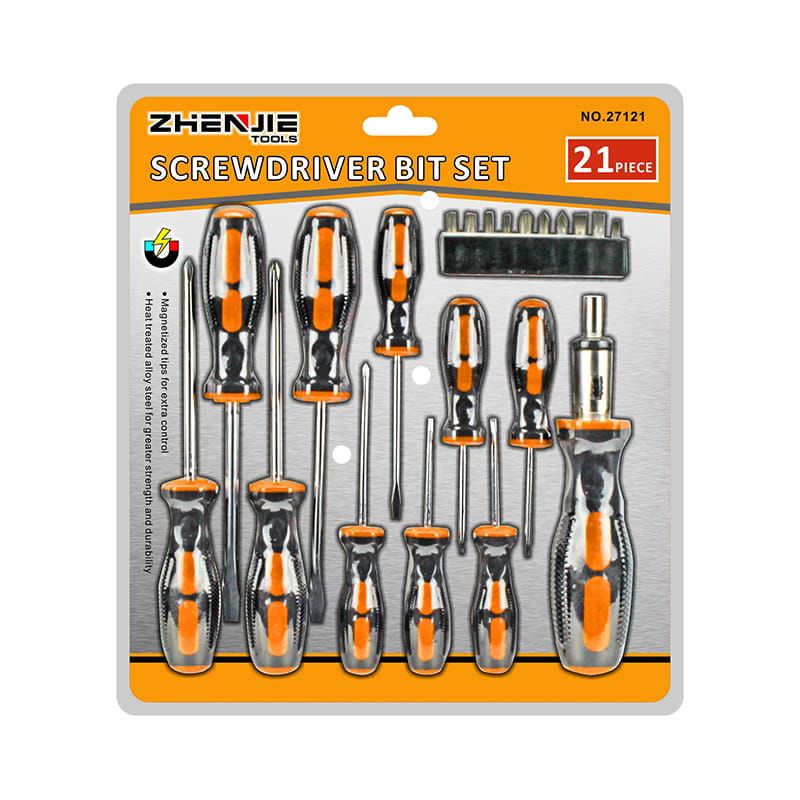21pcs Set Pemutar Skru Pemegang Lembut Double Injected 