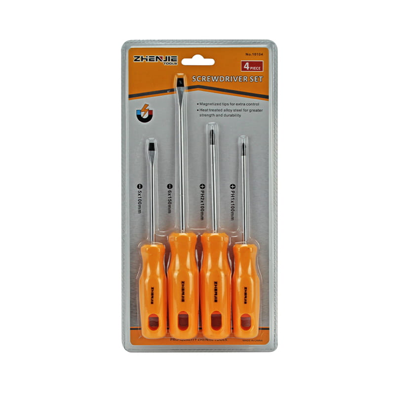 4pcs Set Pemutar Skru CRV Double Injected Soft Handle 