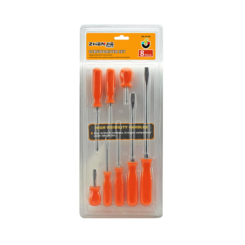 8pcs Pemegang Set Pemutar Skru CRV Rekaan Ergonomik