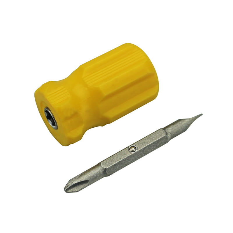 Pemegang Stubby 2 dalam 1 6mm-PH2 Pemutar Skru Bit CRV Bermuka dua
