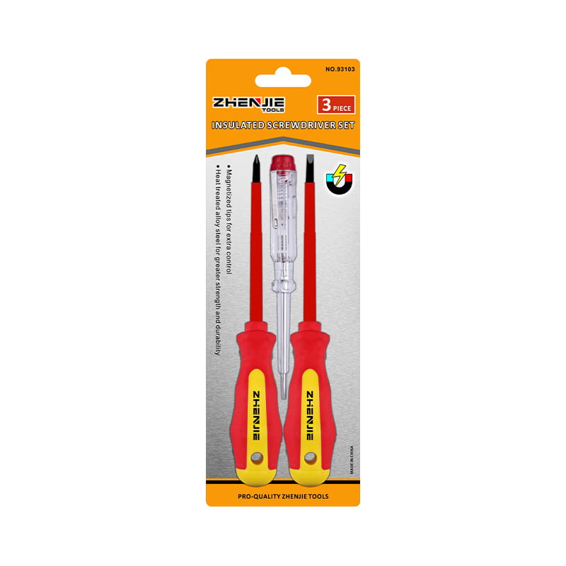 Set Pemutar Skru Bertebat Hujung Magnet 3pcs Slotted & Phillips