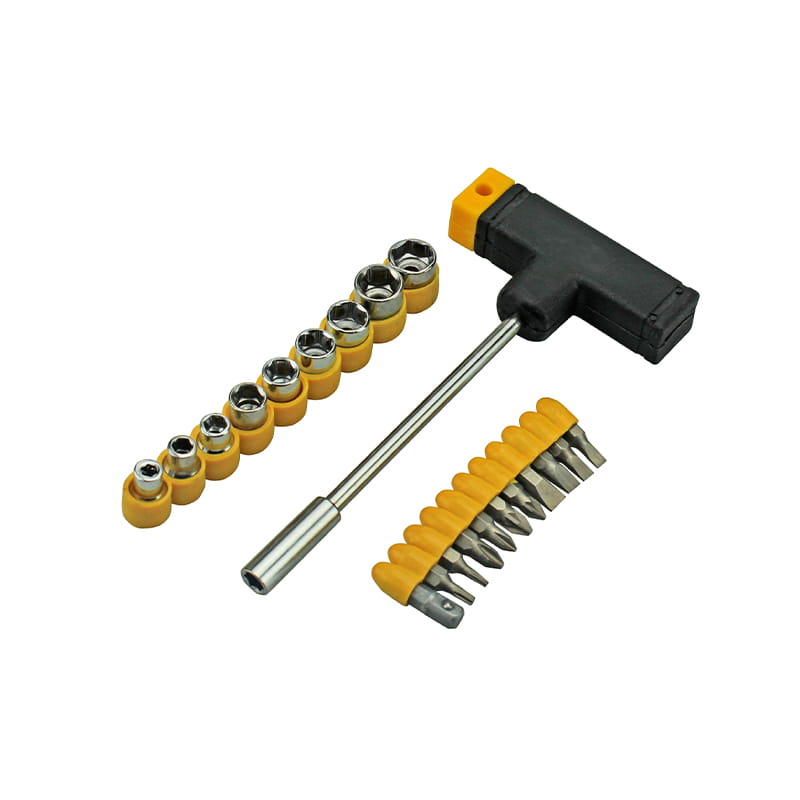 21pcs Slotted Phillips Torx Pozidriv Soket & Set Bit