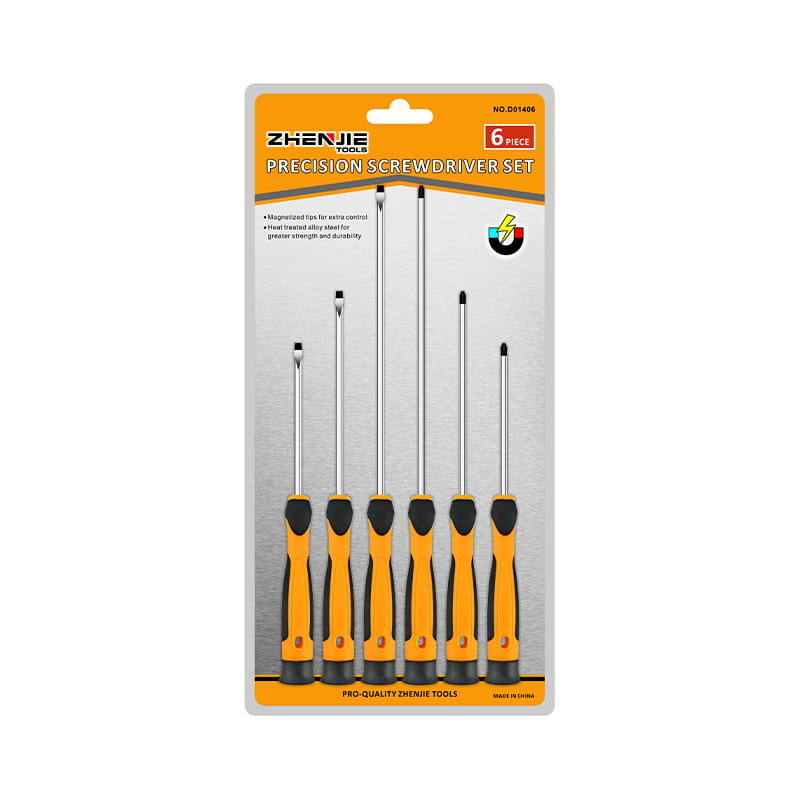 Set Pemutar Skru Ketepatan Pisau Panjang Phillips Torx 6pcs Slotted