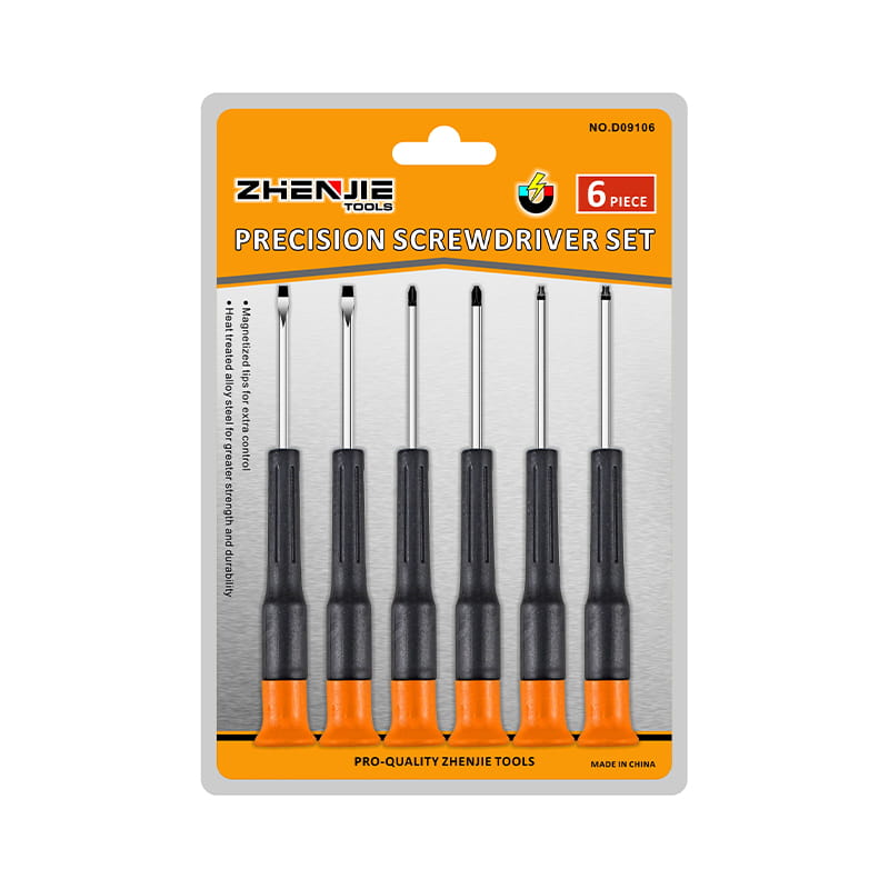 6pcs Pemegang Set Pemutar Skru Ketepatan Phillips Torx CRV Direka Bentuk Ergonomik